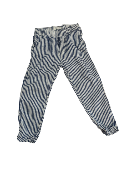 Arket summery Linen Trousers Blue and white