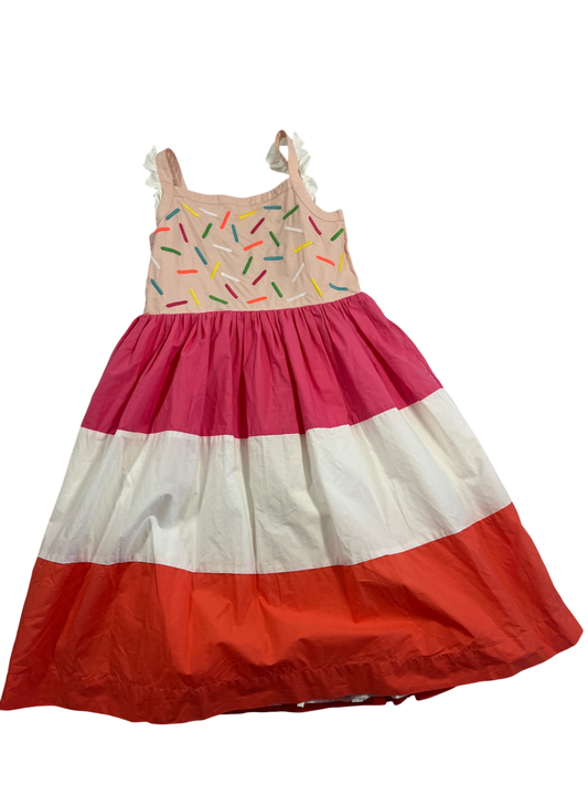 Mini Boden Dress Pink, White, Red