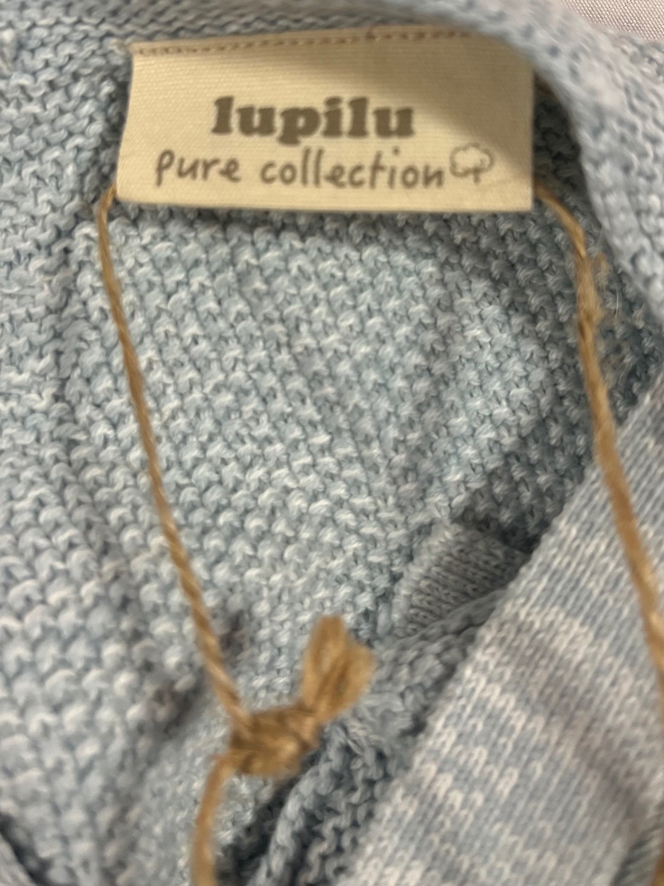 Baby blue knitted dungarees
