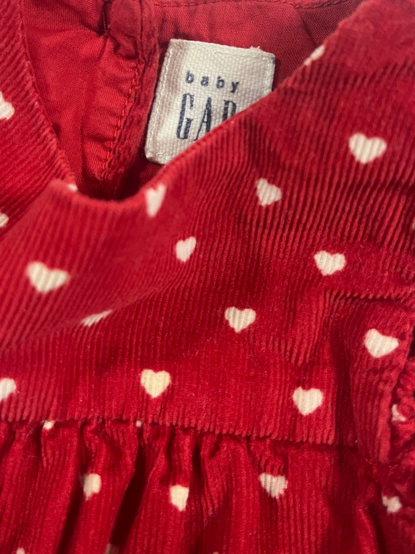 Baby Gap Jumpsuit red hearts