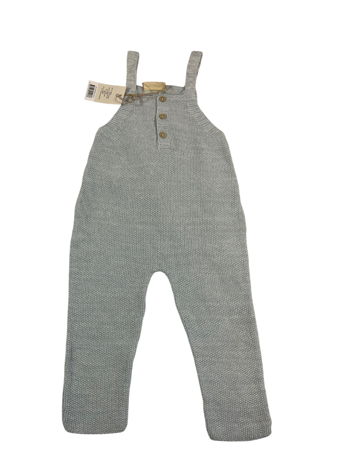 Baby blue knitted dungarees