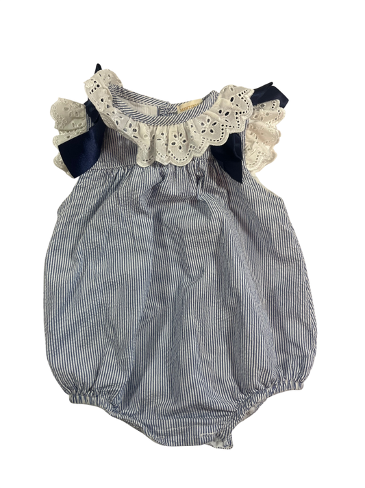 Mintini romper Navy blue and white