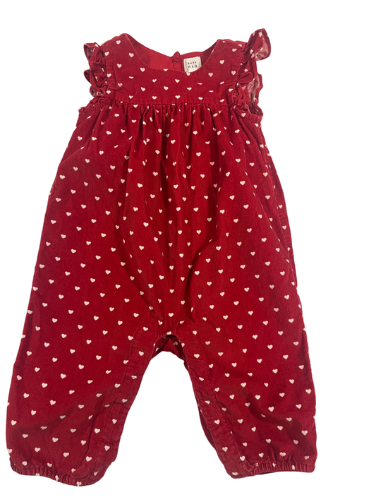 Baby Gap Jumpsuit red hearts