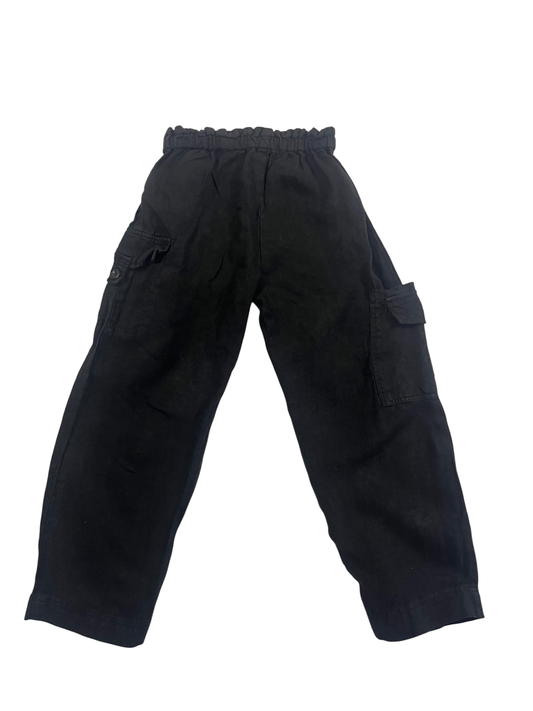 Zara Linnen trousers Black