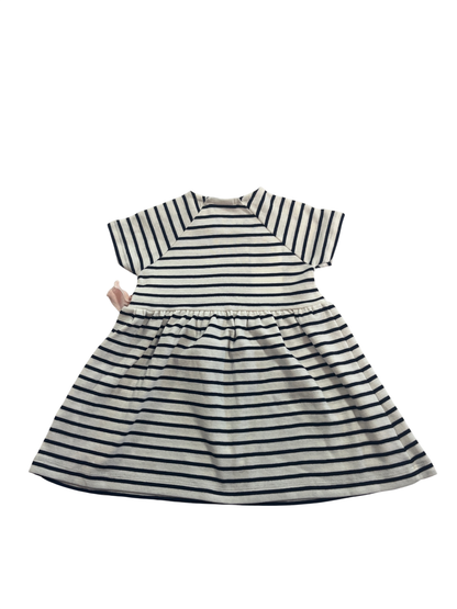 Petit Bateau Dress White and navy stripes