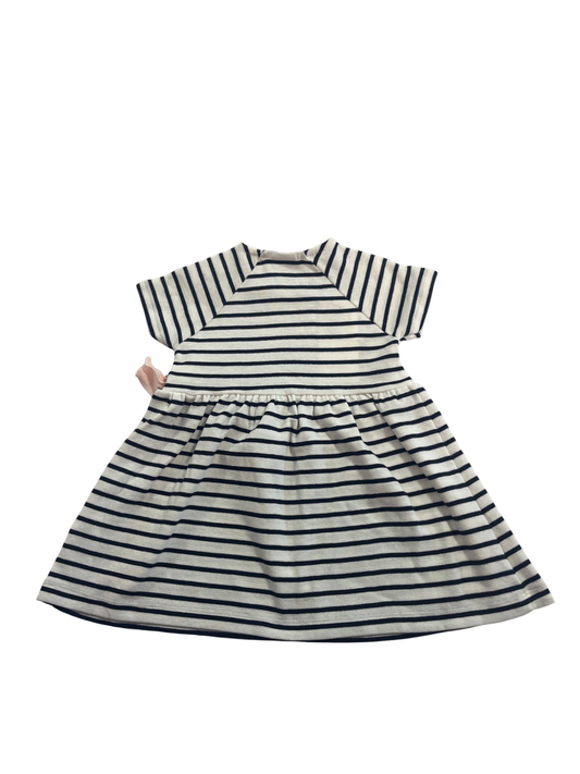 Petit Bateau Dress White and navy stripes