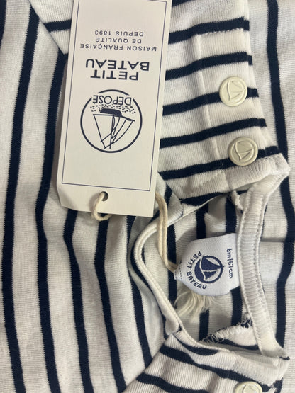 Petit Bateau Dress White and navy stripes