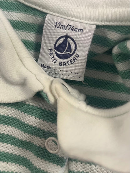 Petit Bateau Dress Green and White