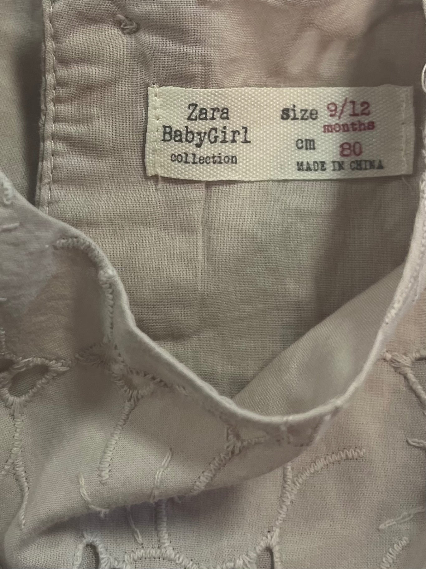 Zara Babywear Dress Light grey with blue grey white