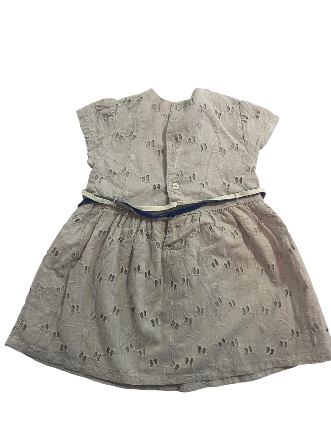 Zara Babywear Dress Light grey with blue grey white