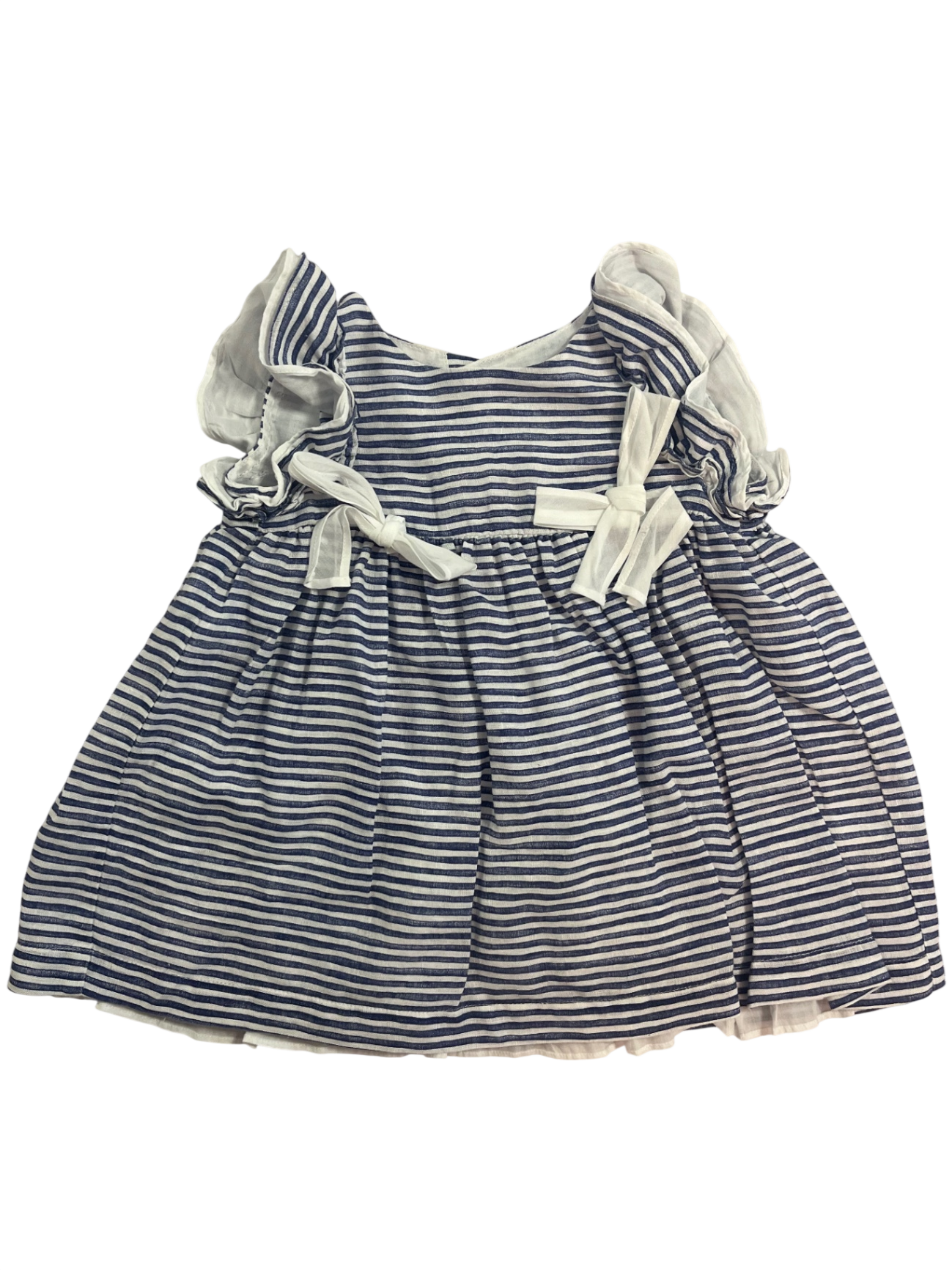 Il Gufo Dress Navy blue and white