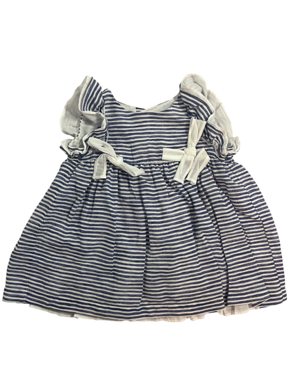 Il Gufo Dress Navy blue and white