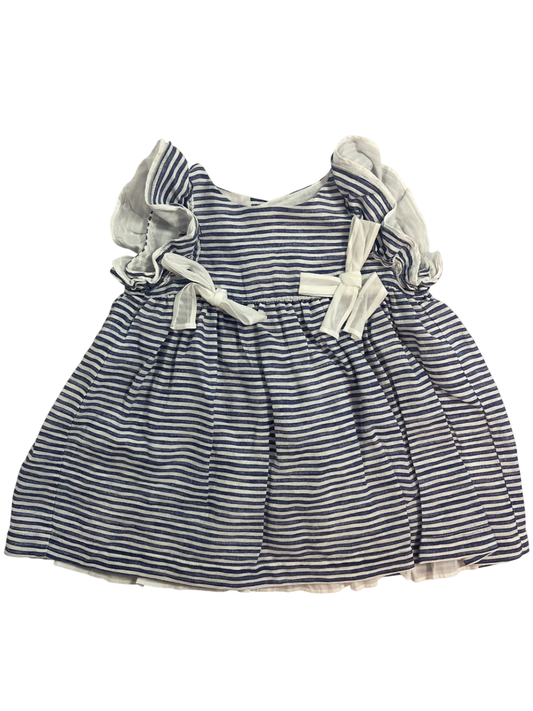 Il Gufo Dress Navy blue and white