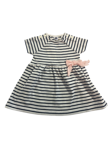 Petit Bateau Dress White and navy stripes