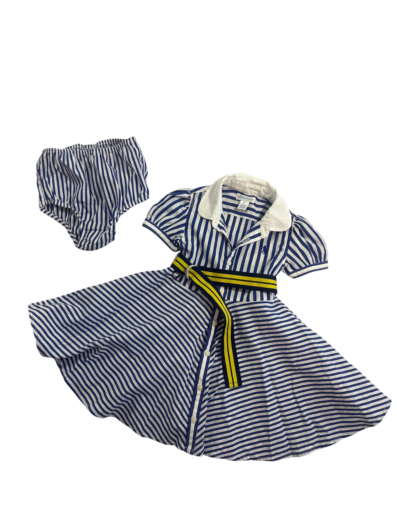 Ralph Lauren Dress and bloomer / Blue and white stripes