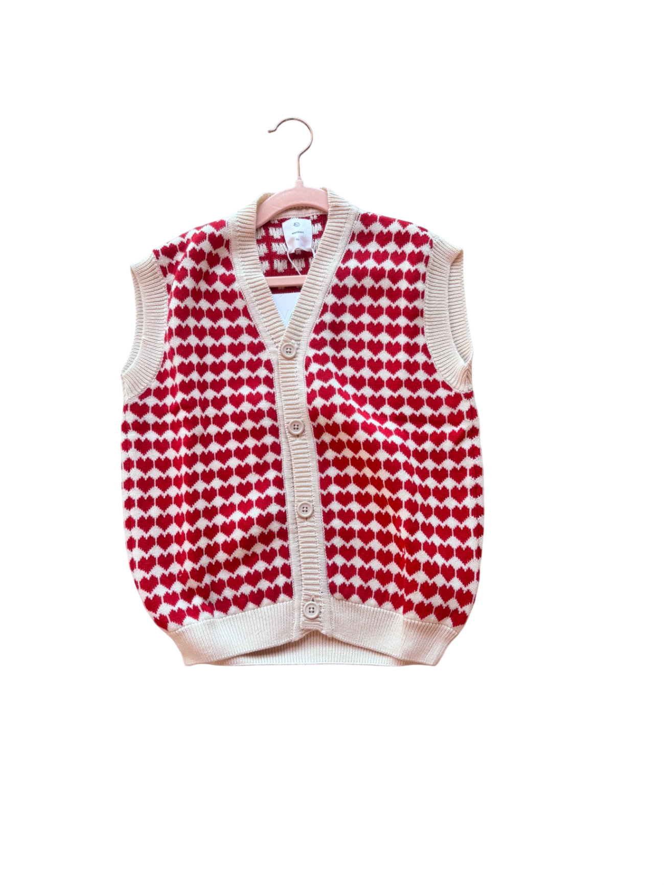 Vest Red and Beige