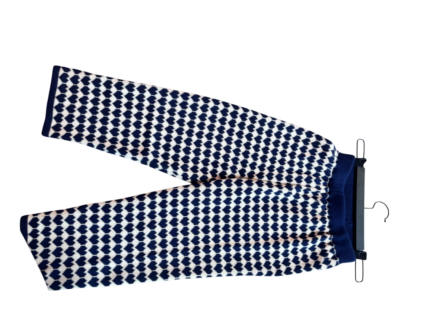 Pants heart Navy blue and white