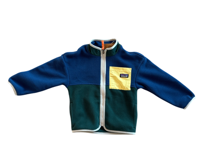 Patagonia Fleece Jacket Blue, Green, Yellow, White