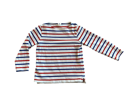 Arket Longsleeve White with red and blue stripes