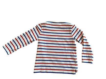 Arket Longsleeve White with red and blue stripes