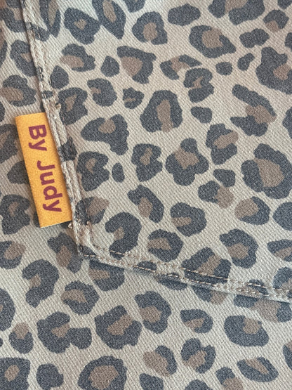 By Judy Pants Beige with Black Leoprint