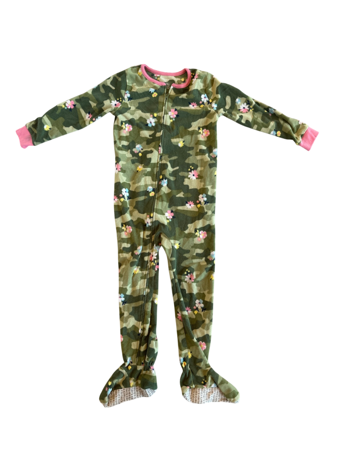 Warm Winter Onesie PJ Carter‘s PJ Green camouflage with pink accents