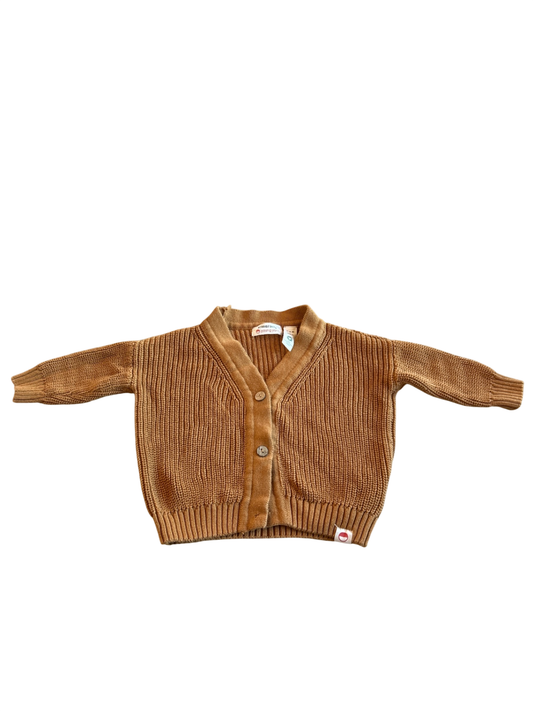 young yarn Cardigan Brown