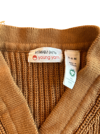 young yarn Cardigan Brown
