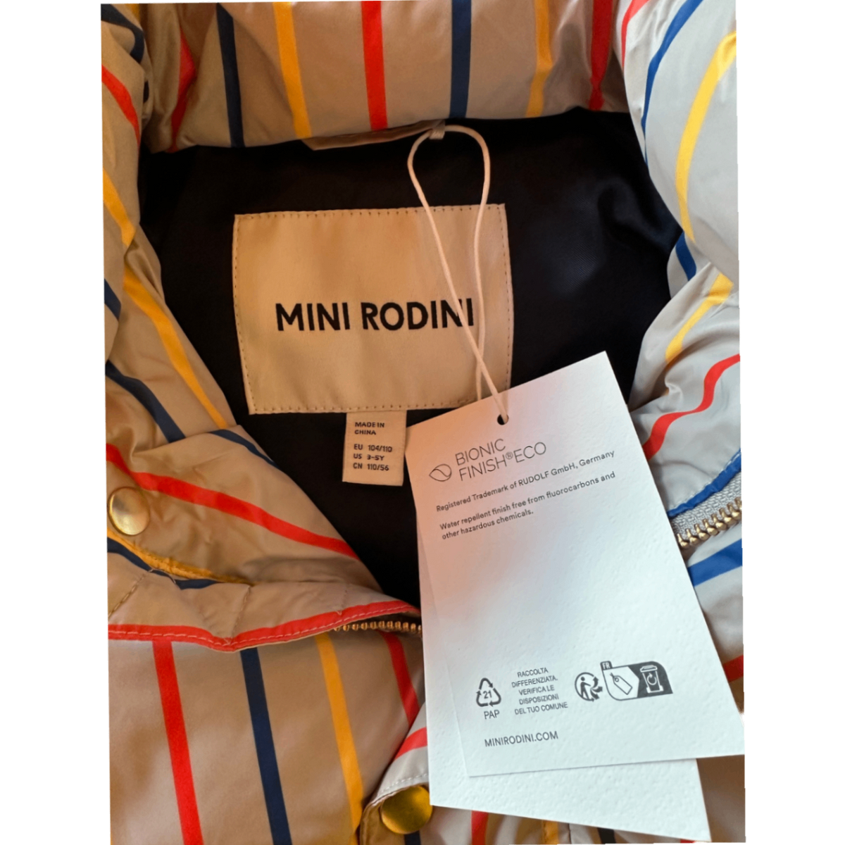 MINI RODINI Winter Jacket Grey