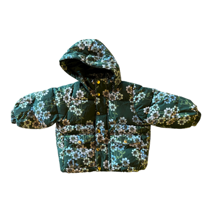 MINI RODINI Jacket Green with floral pattern