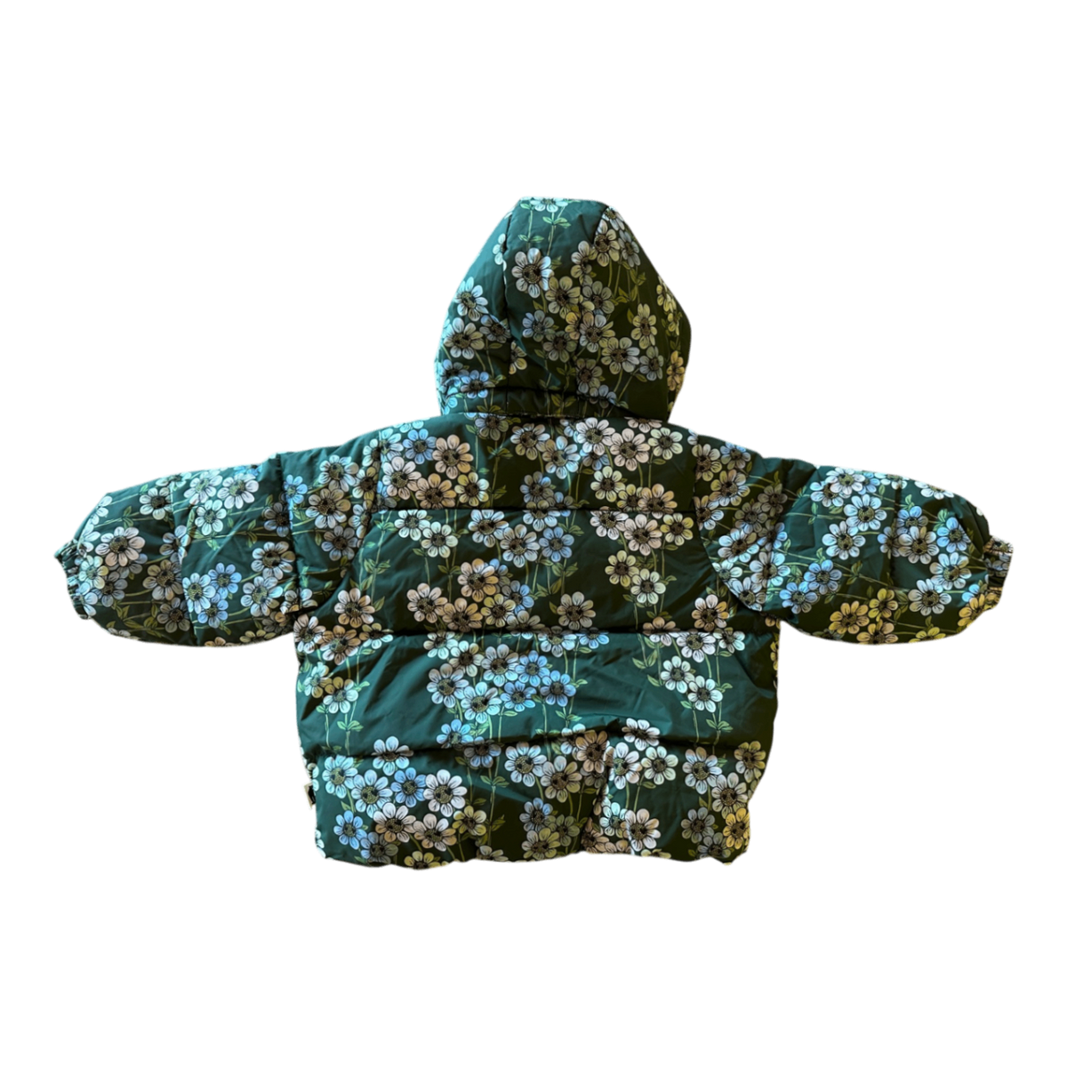 MINI RODINI Jacket Green with floral pattern