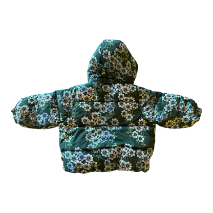 MINI RODINI Jacket Green with floral pattern