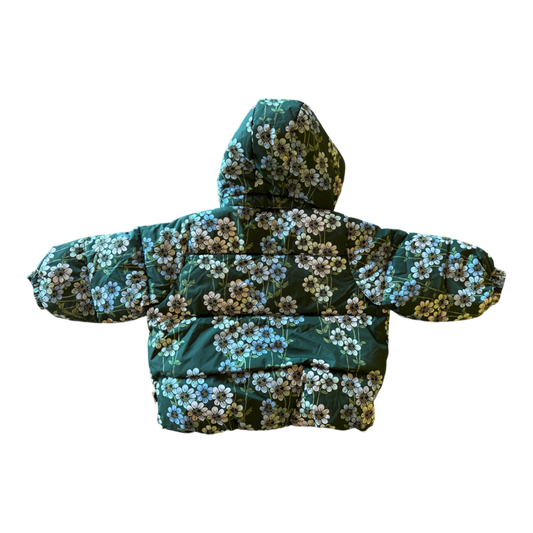 MINI RODINI Jacket Green with floral pattern