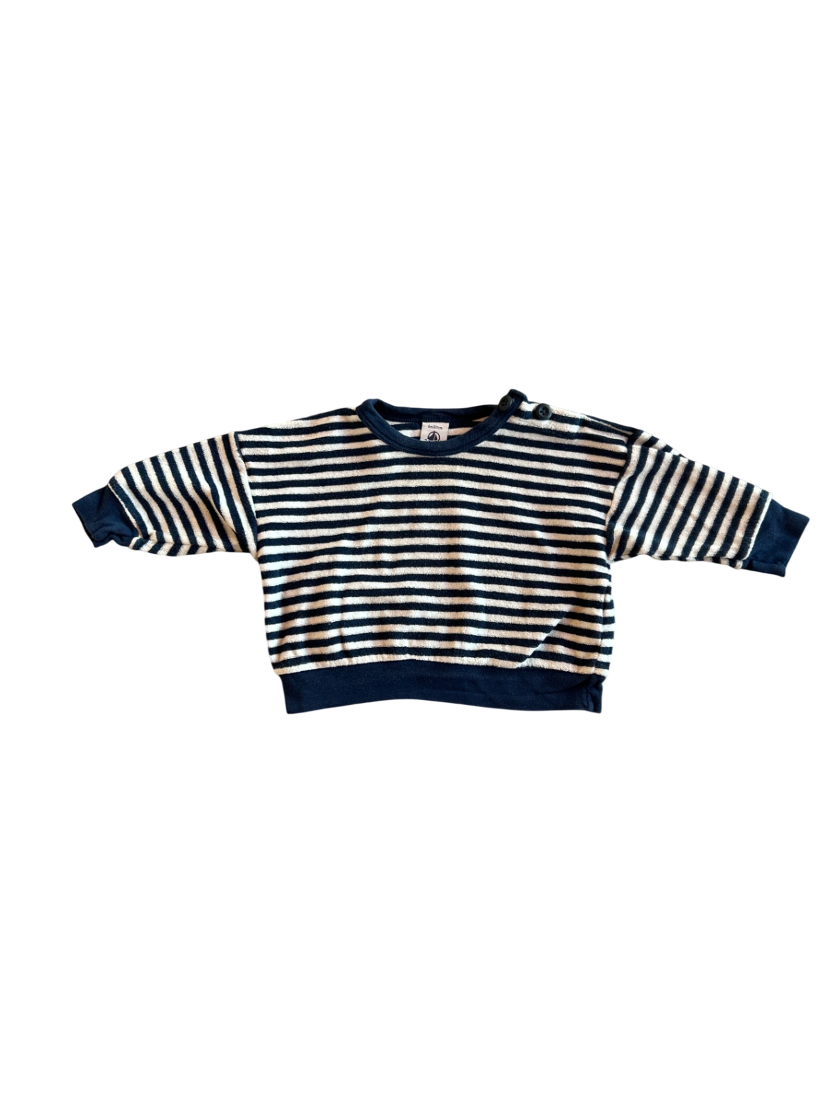 Petit Bateau Sweatshirt Navy blue and white
