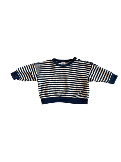 Petit Bateau Sweatshirt Navy blue and white