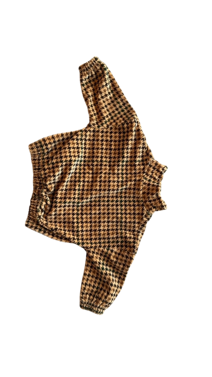 Mini Rodini Houndhooth Sweatshirt Brown and black