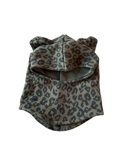 talc Headwear Brown and black leopard print