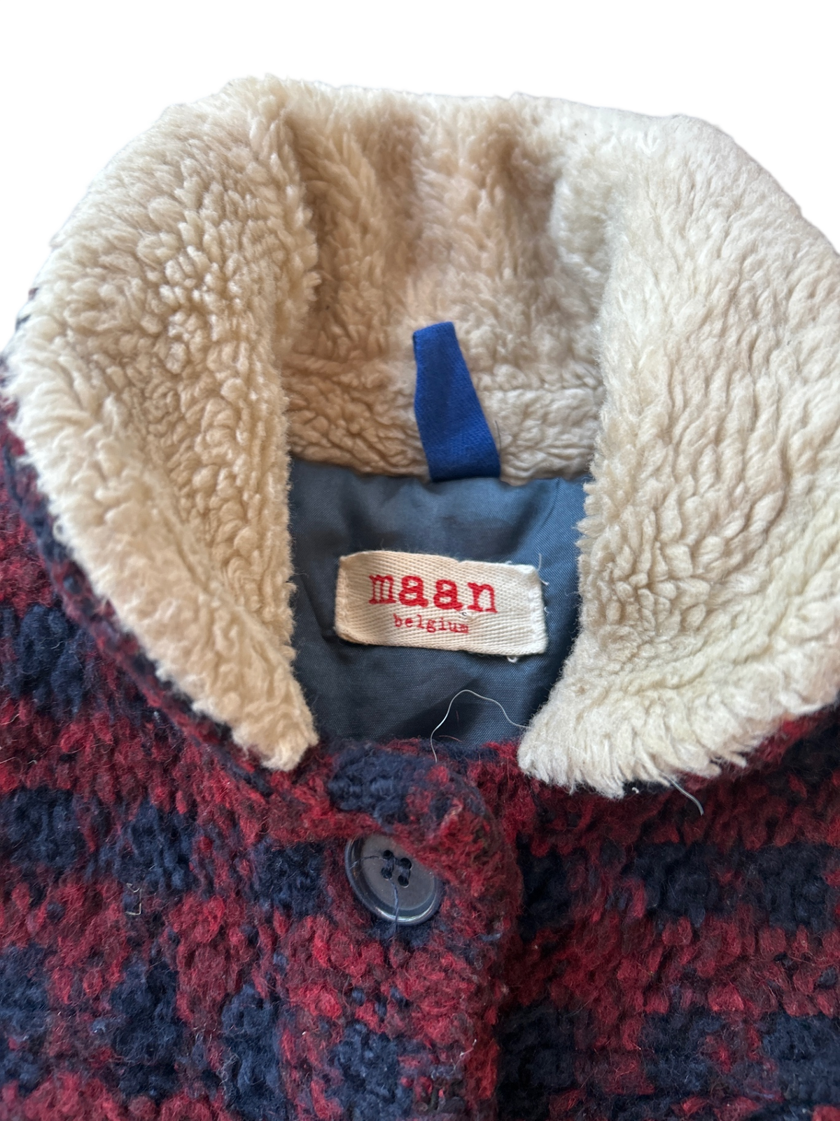 maan belgium Jacket Red and navy blue