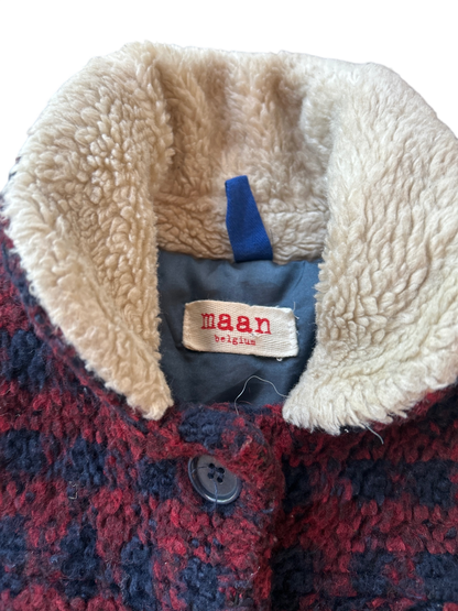 maan belgium Jacket Red and navy blue