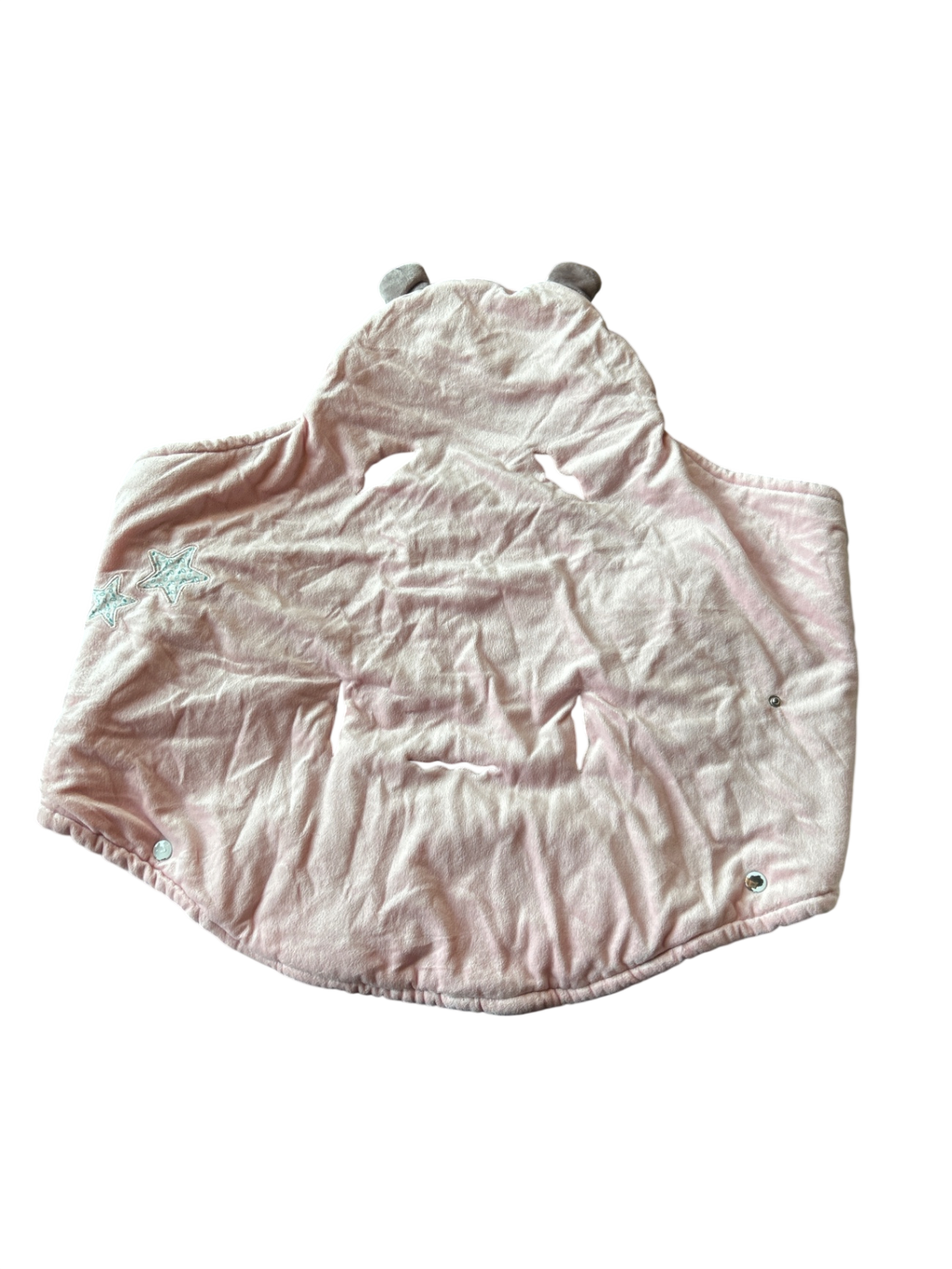 Baby Nat Jacket Pink with a pale blue and white patterned lining