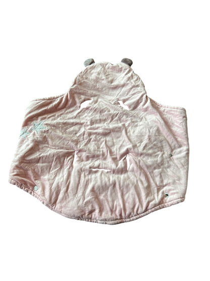 Baby Nat Jacket Pink with a pale blue and white patterned lining
