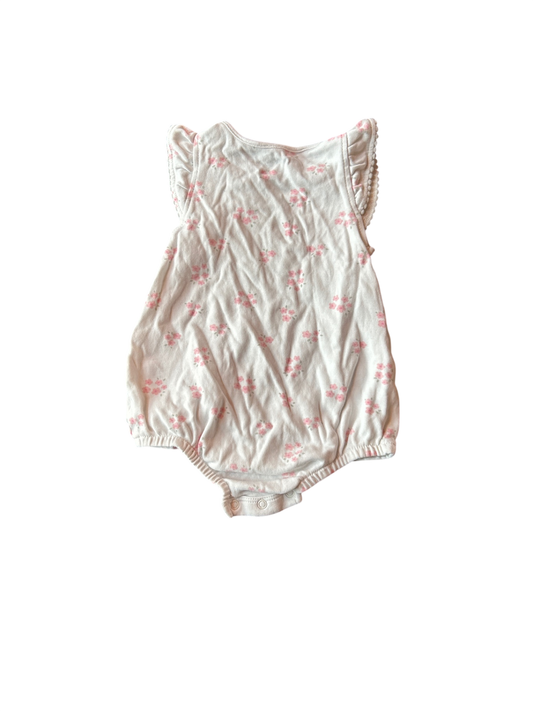 C&A Bodysuit White with pink floral print