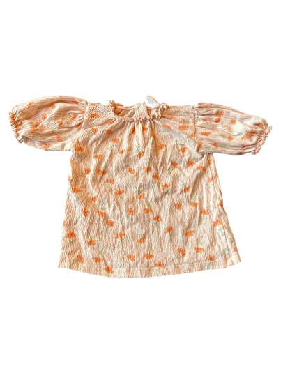 Hema Blouse Cream with orange and green floral print