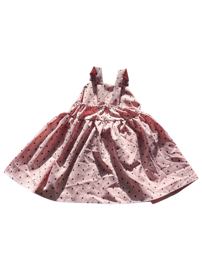 Unknown Dress Dusty pink with black polka dots