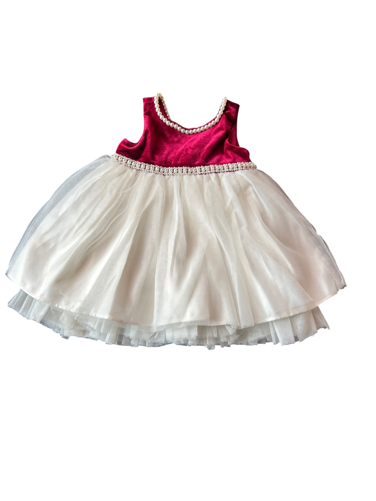 Couture Frinceii Dress Burgundy and ivory