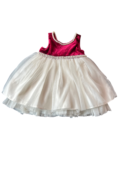 Couture Frinceii Dress Burgundy and ivory