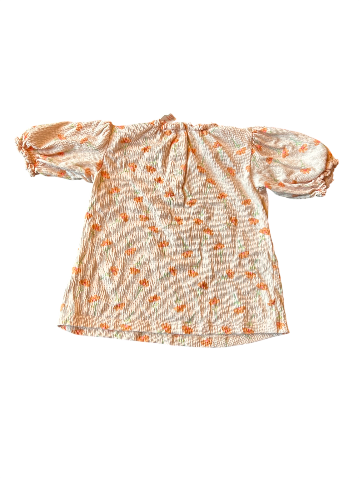 Hema Blouse Cream with orange and green floral print