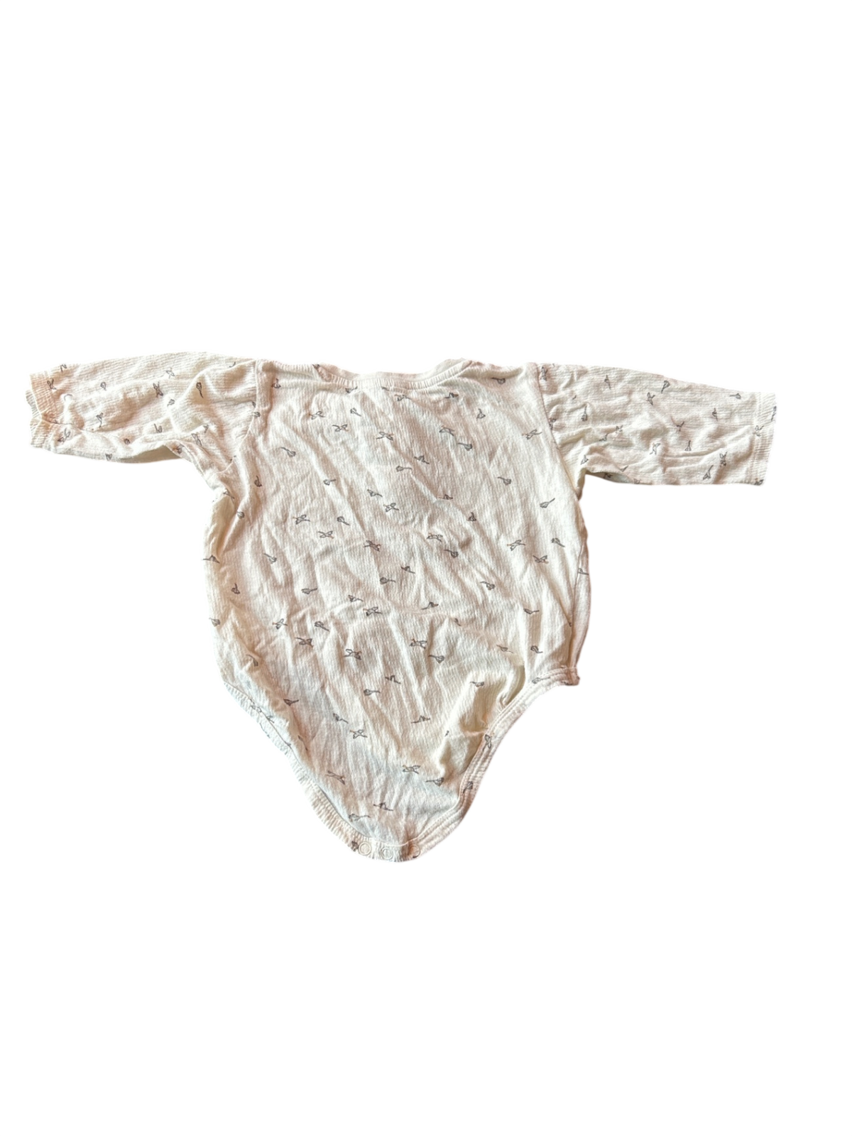 Unknown Bodysuit Cream with gray print