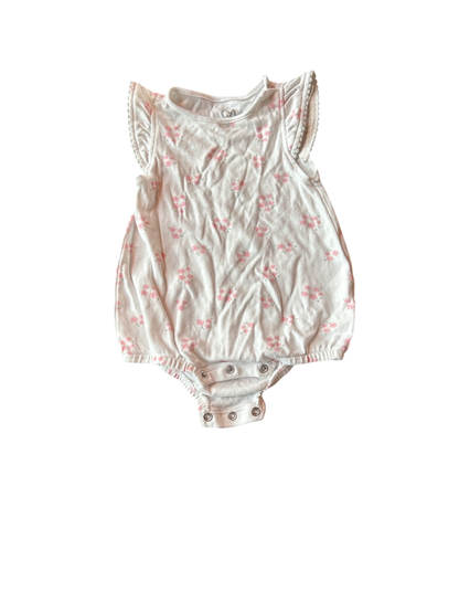 C&A Bodysuit White with pink floral print