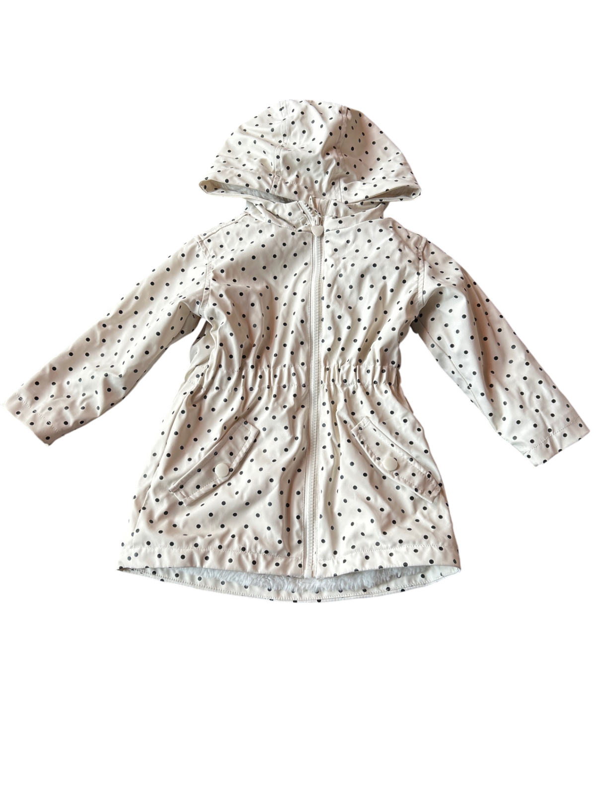 lile & lilie Jacket Cream with black polka dots